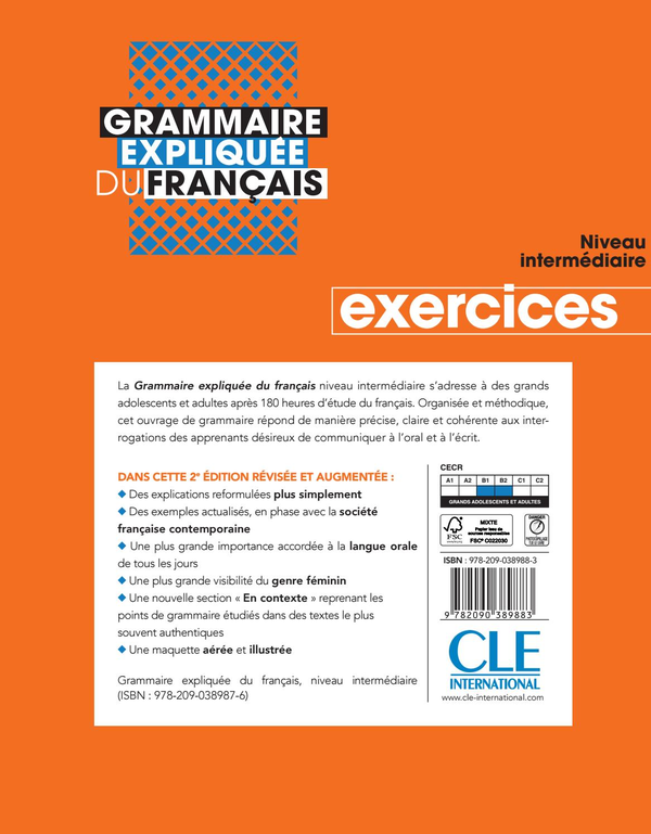 Бумажная книга «Grammaire expliquee du francais. Cahier d'exercices intermediaire», автор Сильвия Пуассон-Квинтон - фото №1