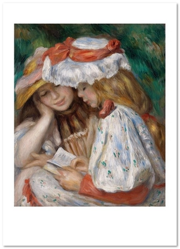 «Открытка Pierre-Auguste Renoir — Two Girls Reading (PAR03)», бренда Artistic Card - фото №1