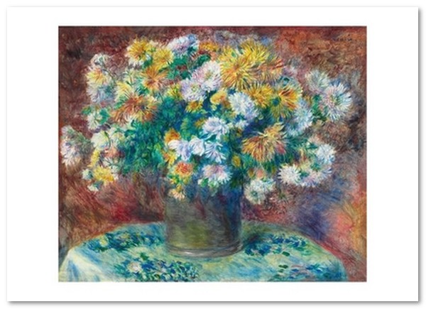 «Открытка Pierre-Auguste Renoir — Chrysanthemums (PAR11)», бренда Artistic Card - фото №1
