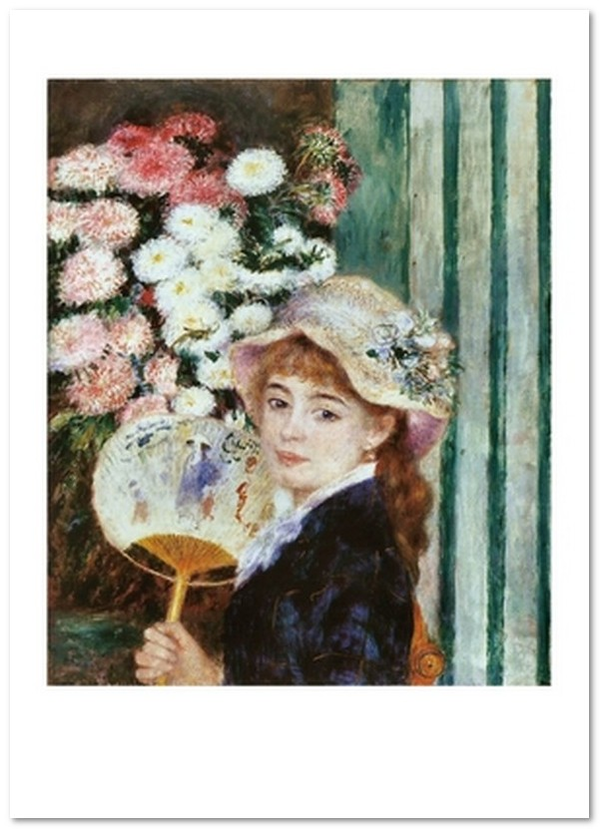  «Открытка Pierre-Auguste Renoir — Young Girl with a Fan (PAR40)», бренда Artistic Card - фото №1