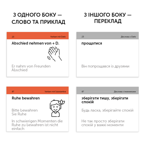 Бумажная книга «105 карток. Німецькі фразові дієслова» - фото №1