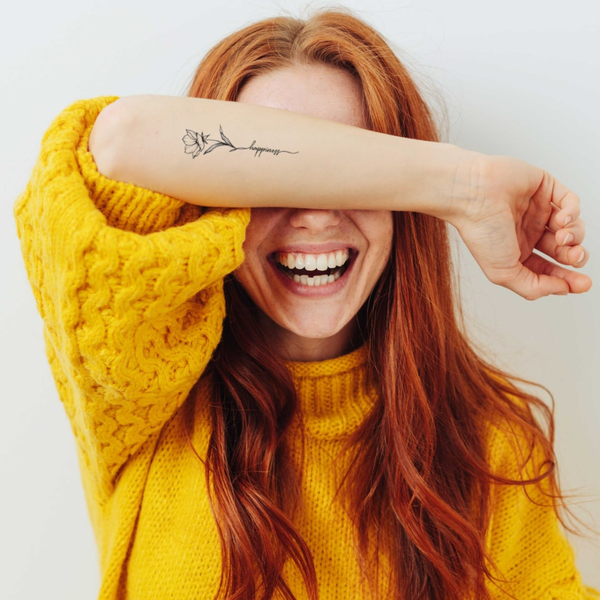 «Тимчасові тату Arley Sign Квіти говорять. Happiness (1216-1)», бренда Arley Sign - фото №1