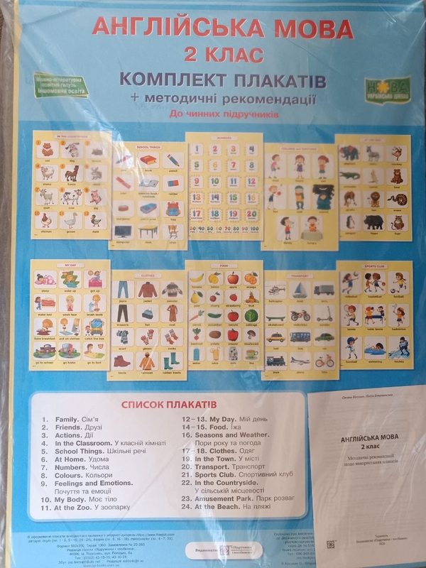 [object Object] «Комплект таблиць з англійської мови. 2 клас», автор Оксана Косован - фото №2 - миниатюра