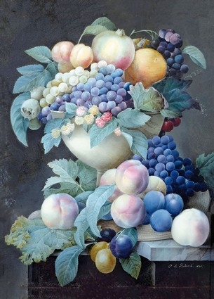 «Листівка Grapes in a cup Painting (PJR41)», бренда Artistic Card - фото №1