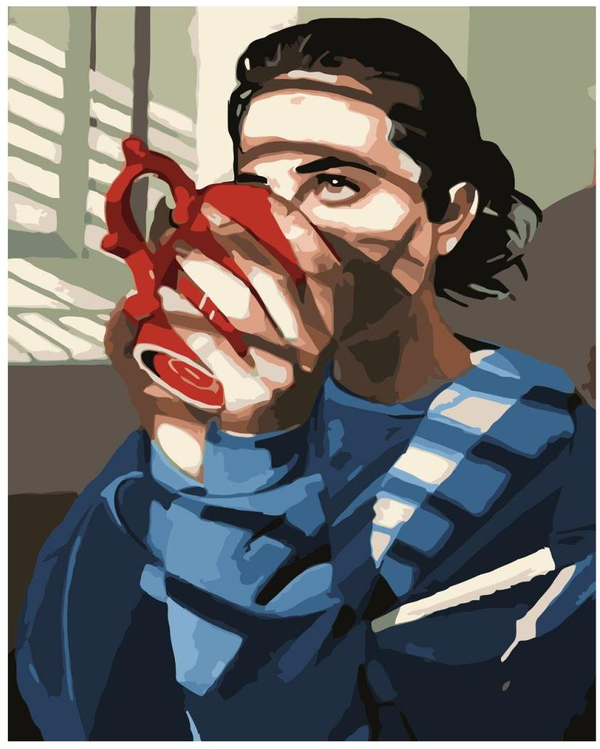  «Картина по номерам Strateg Coffee break 40х50 (VA-3016)», бренда Strateg - фото №1