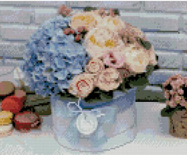  «Набор алмазной мозаики Strateg Стильний букетик 30х40 см (HX224)», бренду Strateg - фото №1
