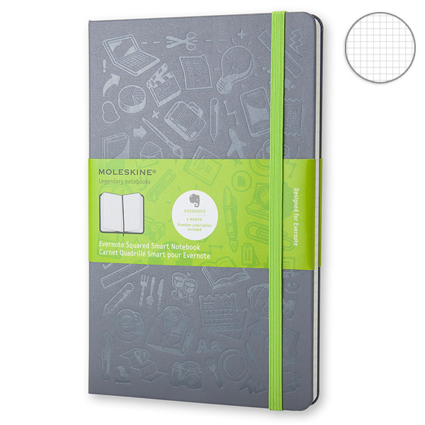  «Блокнот Moleskine Evernote Smart средний серый (QP061A1EVER)», бренда Moleskine - фото №1
