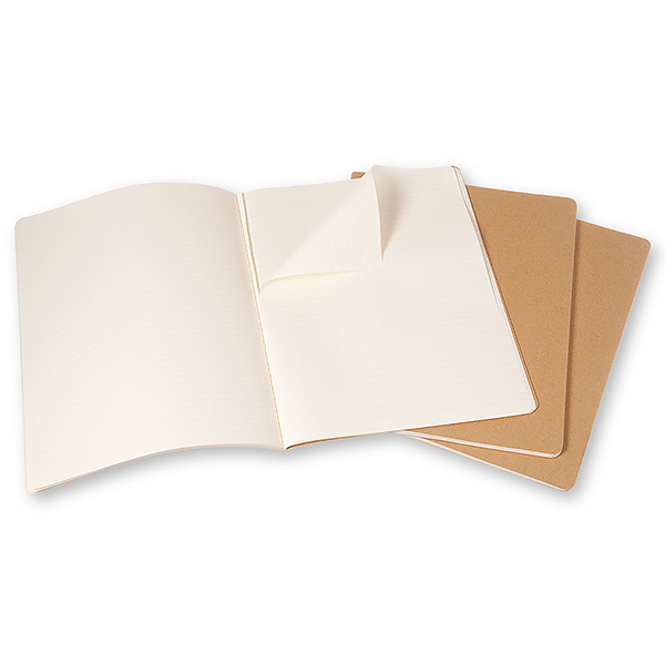  «Записная книга Moleskine Cahier XXL бежевая 3 шт (QP431)», бренда Moleskine - фото №1