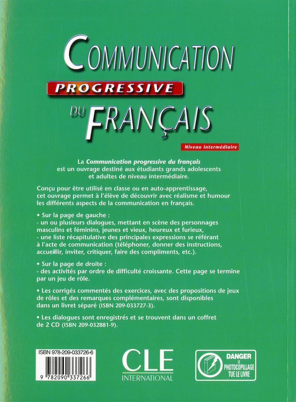 Паперова книга «Communication Progressive Du Francais: Livre Intermediaire», автор Клер Мігель - фото №1