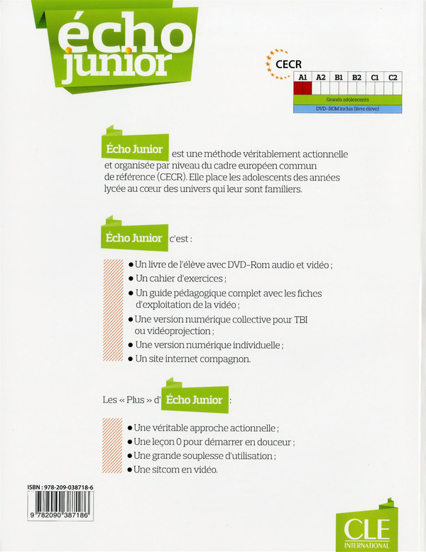 Паперова книга «Echo Junior: Livre De L'Eleve (+DVD)» - фото №1
