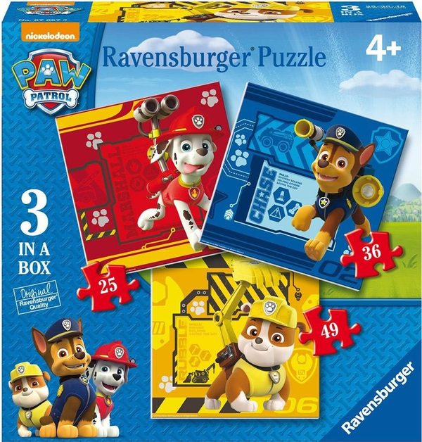  «Пазл Ravensburger 3-в-1 Собачий патруль (07057_2)», бренду Ravensburger - фото №1