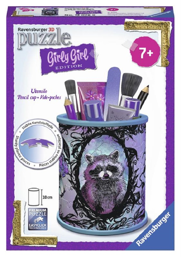  «3D Пазл Ravensburger Girly Girl Подставка для крандашей Животные (RSV-120789)», бренда Ravensburger - фото №1