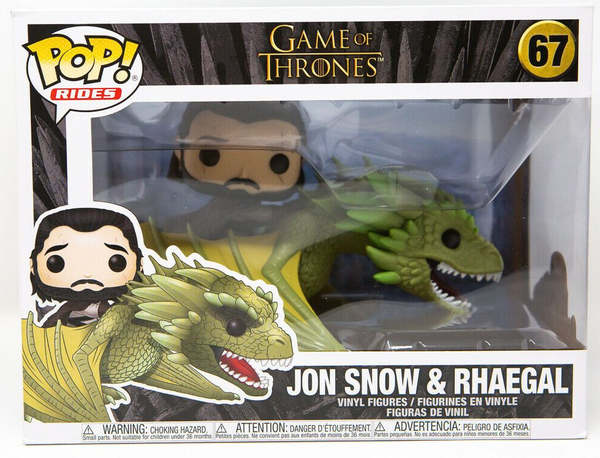  «Коллекционная фигурка Funko POP! Game of Thrones Джон Сноу на драконе (44448)», бренда Funko Pop - фото №1