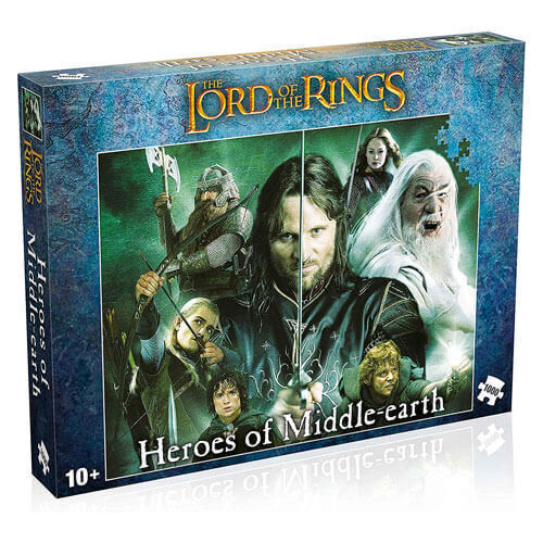  «Пазл Lord of the Rings Heroes of Middle Earth 1000 елементів», бренда Winning Moves - фото №1