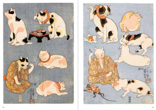 Бумажная книга «Cats in Ukiyo-e. Japanese Woodblock Print of Utagawa Kuniyoshi», автор Канэко Нобухиса - фото №1