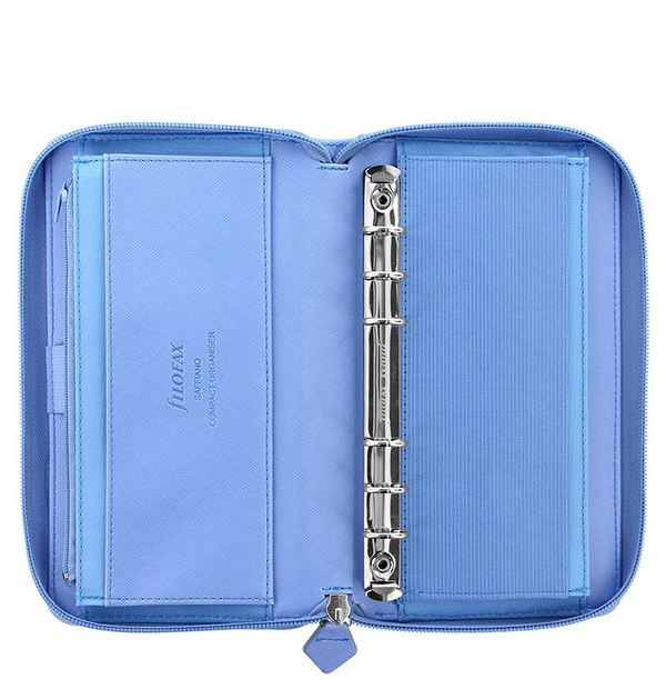  «Органайзер Filofax Saffiano Compact Zip Vista Blue (18-022592)», бренда Filofax - фото №1