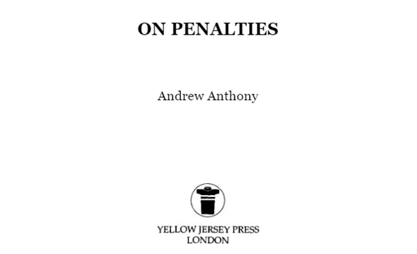 Паперова книга «On Penalties», автор Ендрю Ентоні - фото №1