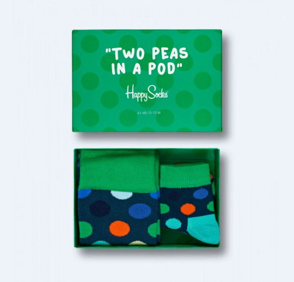  «Носки Happy Socks Two Peas In A Pod Gift Box 2 пары 36-40 р (XPEA02-7000)», бренда Happy Socks - фото №1