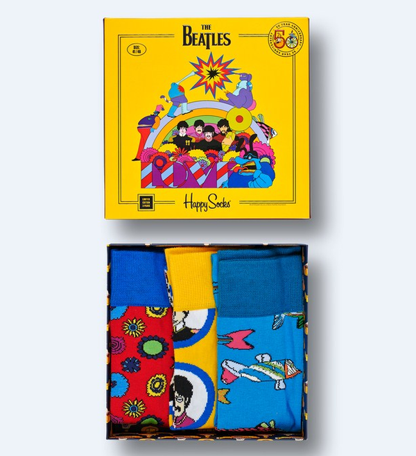 «Носки Happy Socks The Beatles Socks Box Set 3 пары 36-40 р (XBEA08-2000)», бренда Happy Socks - фото №1