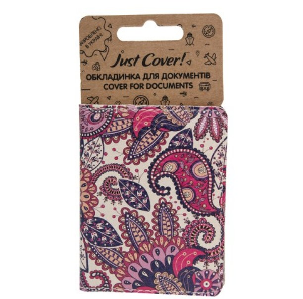 «Обложка для документов Just Cover Узор фиолетовый (4823087001601)», бренда Just Cover - фото №1