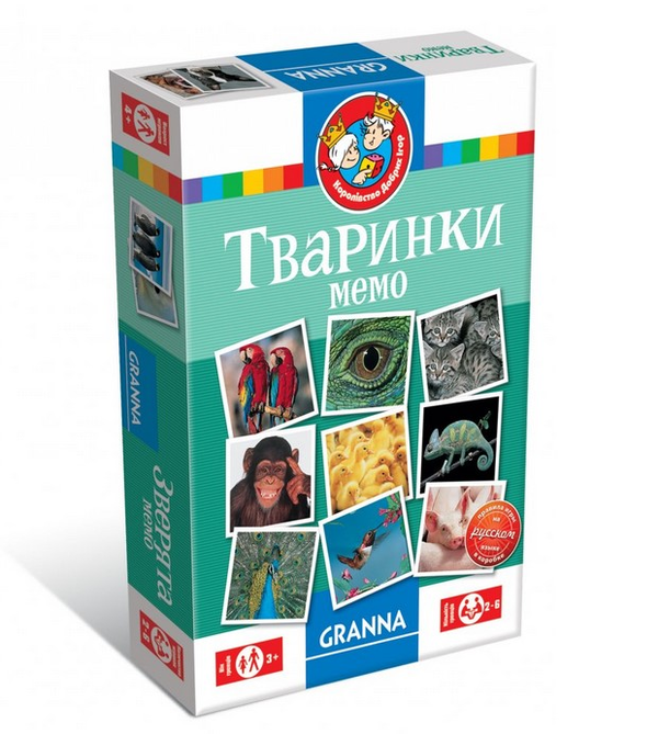  «Настольная игра Granna Мемо Животные (14253)», бренда Granna - фото №1