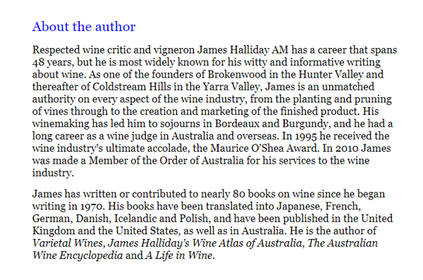 Бумажная книга «Halliday Wine Companion», автор Джеймс Холлидей - фото №1