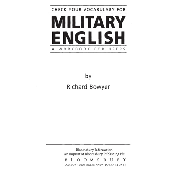 Паперова книга «Check Your Vocabulary for Military English», автор Річард Бойер - фото №1