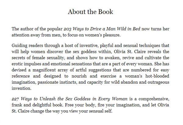 Паперова книга «227 Ways To Unleash The Sex Goddess In Every Woman», автор Олівія Сен-Клєр - фото №1