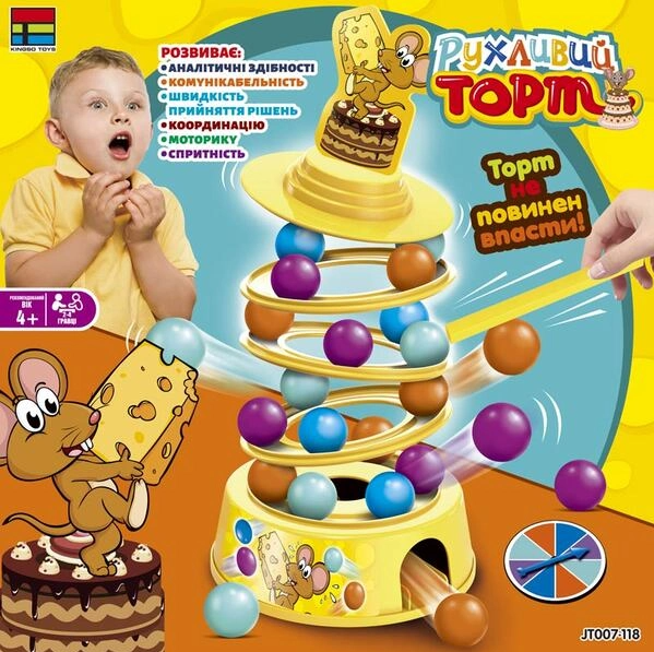  «Настільна гра Kingso Toys Рухливий торт (JT007-118)», бренда Kingso Toys - фото №1