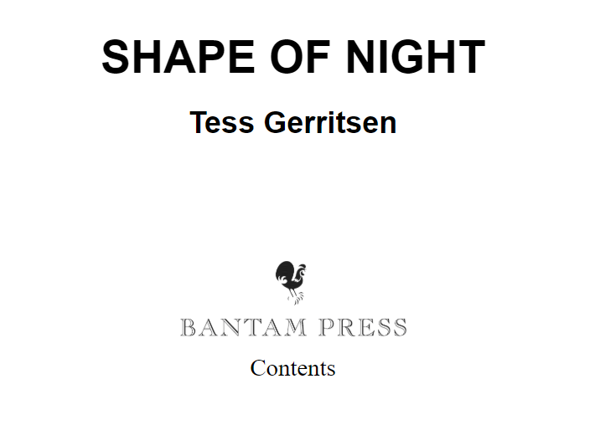 Бумажная книга «The Shape of Night», автор Тесс Герритсен - фото №1