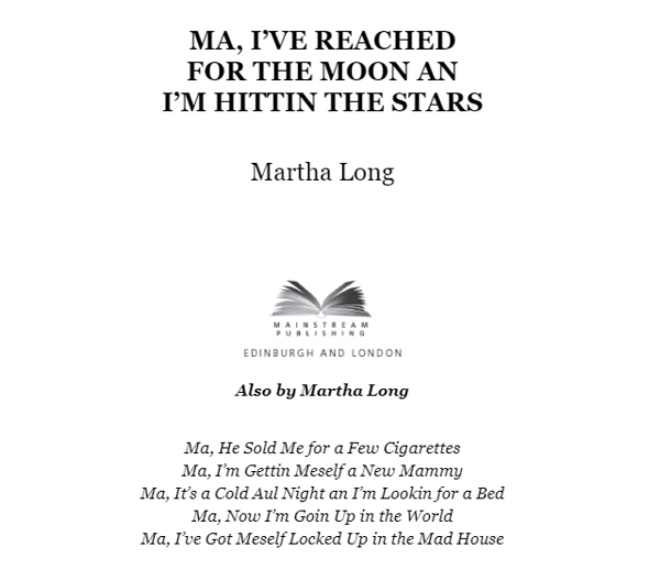 Паперова книга «Ma, I've Reached for the Moon an I'm Hittin the Stars», автор Марта Лонг - фото №1
