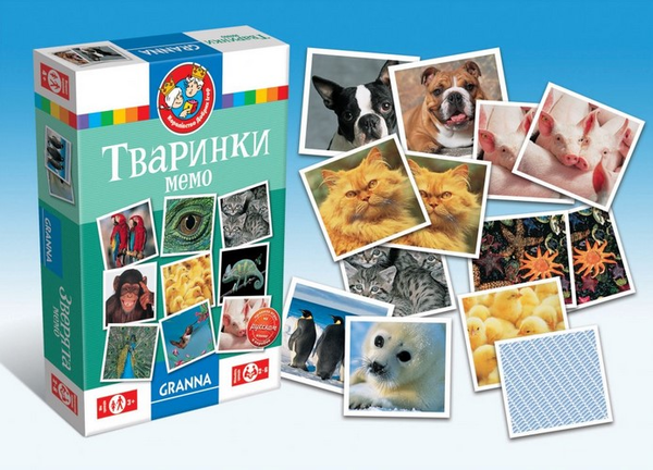  «Настольная игра Granna Мемо Животные (14253)», бренда Granna - фото №1