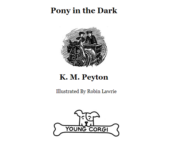 Паперова книга «Pony In The Dark», автор К. М. Пейтон - фото №1