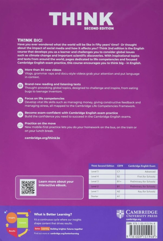 [object Object] «Think. Level 2 (B1). Student's Book (with Interactive eBook British English)», авторів Герберт Пухта, Джефф Стренкс, Пітер Льюїс-Джонс - фото №2 - мініатюра