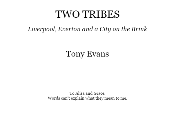 Бумажная книга «Two Tribes», автор Тони Эванс - фото №1