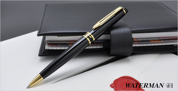 «Кулькова ручка Waterman Expert Lacquer Black GT (20 021)», бренду Waterman - фото №1