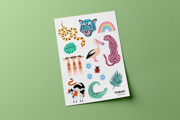 «Набір стікерів Cobart Tropical», бренда Cobart WOW-TATTOO - фото №1