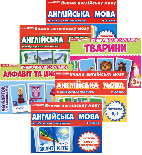 Книга Вчимо англійську мову. Тематичні картки (комплект...