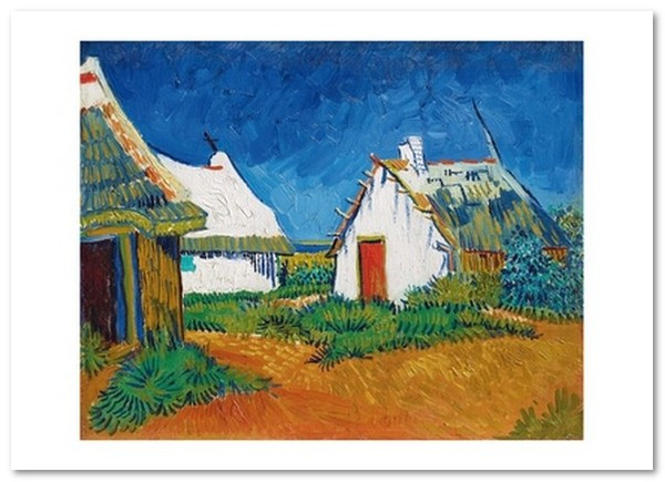 «Открытка Vincent van Gogh — Three White Cottages in Saintes-Maries (VG111)», бренда Artistic Card - фото №1