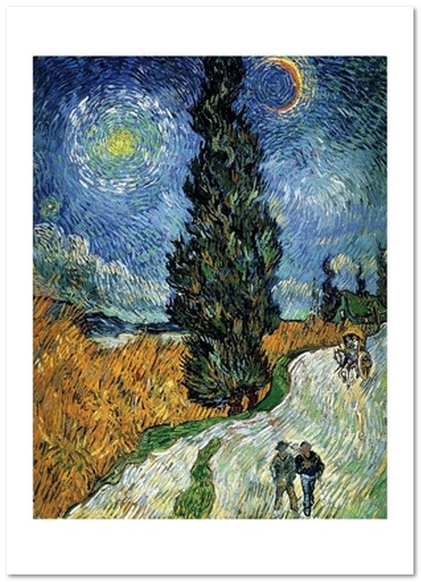 «Открытка Vincent van Gogh — Road with Cypress and Star (VG13)», бренда Artistic Card - фото №1