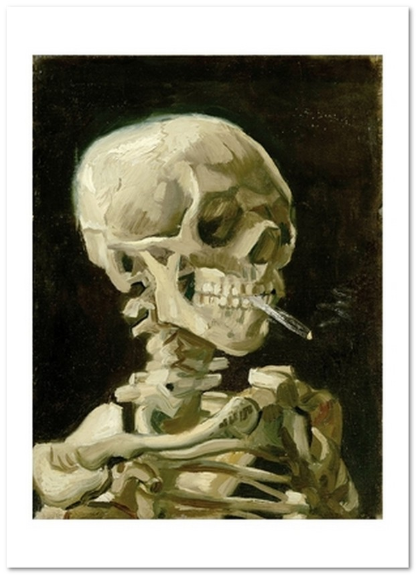 «Открытка Vincent van Gogh — Skull with a Burning Cigarette (VG16)», бренда Artistic Card - фото №1
