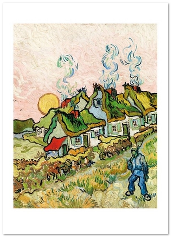  «Открытка Vincent van Gogh — Houses and Figure (VG35)», бренда Artistic Card - фото №1