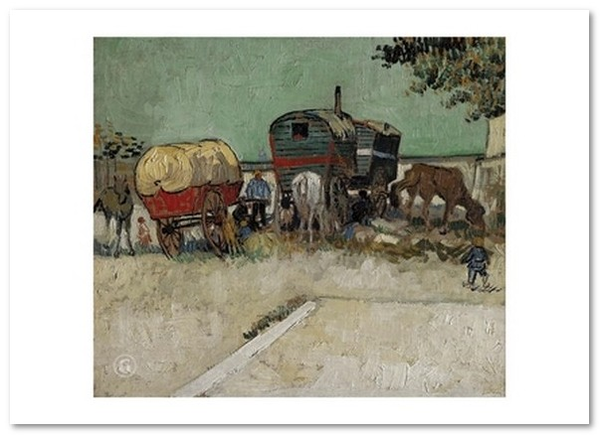 «Открытка Vincent van Gogh — The Caravans - Gypsy Camp near Arles (VG36)», бренда Artistic Card - фото №1