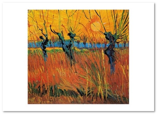«Открытка Vincent van Gogh — Willows at Sunset (VG53)», бренда Artistic Card - фото №1