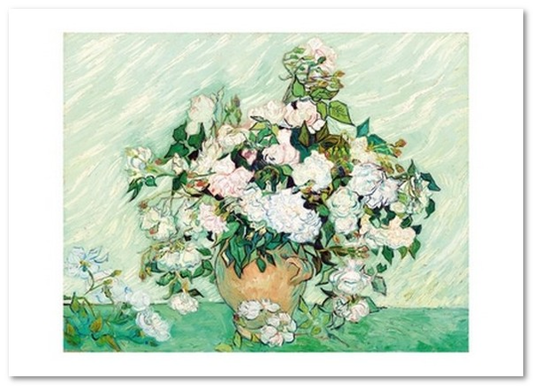  «Открытка Vincent van Gogh — Roses, 1890 (VG73)», бренда Artistic Card - фото №1