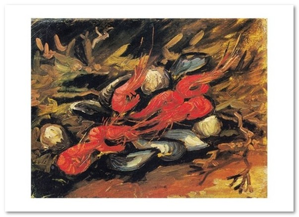  «Открытка Vincent van Gogh — Still Life with Mussels and Shrimps (VG77)», бренда Artistic Card - фото №1