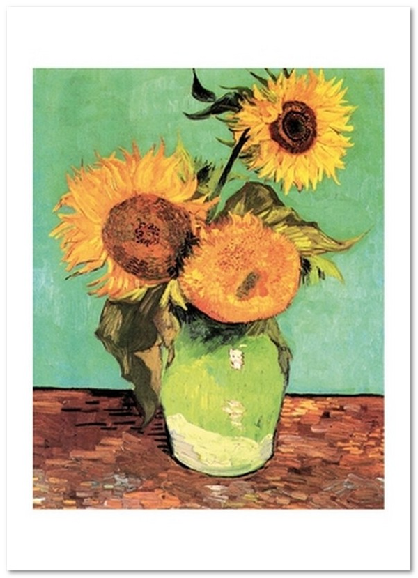 «Листівка Vincent van Gogh — Three Sunflowers (VG82)», бренду Artistic Card - фото №1