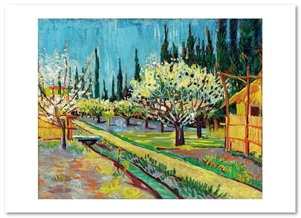 «Открытка Vincent van Gogh — Orchard Bordered by Cypresses (VG88)», бренда Artistic Card - фото №1