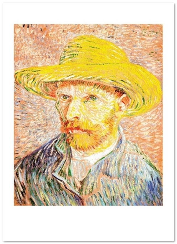 «Открытка Vincent van Gogh — Self-Portrait with a Straw Hat (VG90)», бренда Artistic Card - фото №1