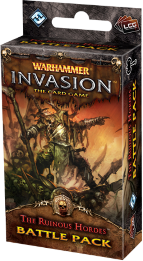  «Дополнение к игре FFG Warhammer: Invasion LCG: The Ruinous Hordes Battle Pack (13275)», бренду Fantasy Flight Games - фото №1